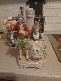 coppia statue in ceramica 