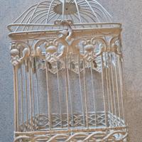 Lanterna decorativa in metallo bianco – stile shab