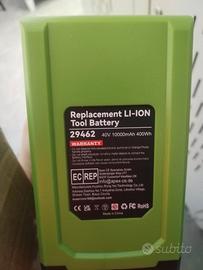 Batteria 40V 10Ah NUOVA per Greenworks G-MAX