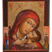Antica icona russa "Madre di Dio korsunskaja"