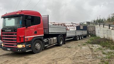 Scania 144L V8 460 cv + Pianale collo d'oca 13,60
