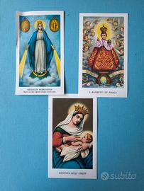 Madonna delle Grazie santini devozionali vintage