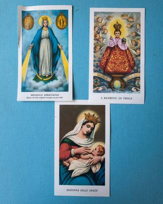 Madonna delle Grazie santini devozionali vintage