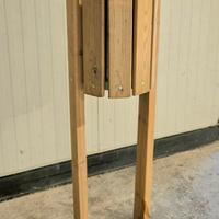 Cestino portarifiuti da esterno in legno