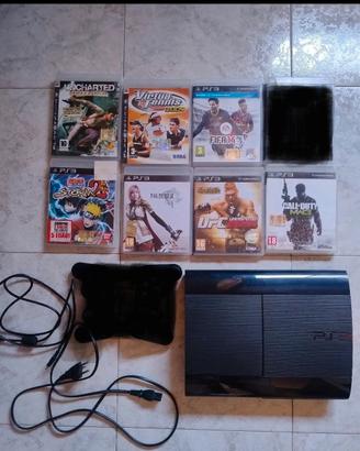 PlayStation 3 slim + 7 giochi perfet. funzionante 