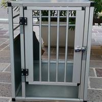 Trasportino da auto per cani in alluminio