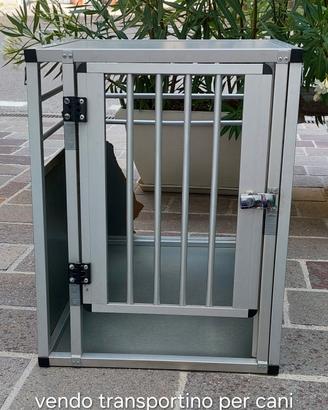 Trasportino da auto per cani in alluminio