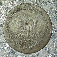 arg.Ungheria 10 krajczar 1869