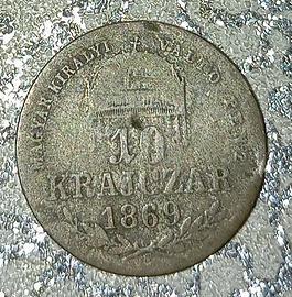 arg.Ungheria 10 krajczar 1869