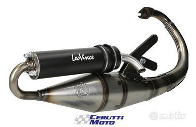 Scarico Leovince HAND MADE TT BLACK Minarelli vert