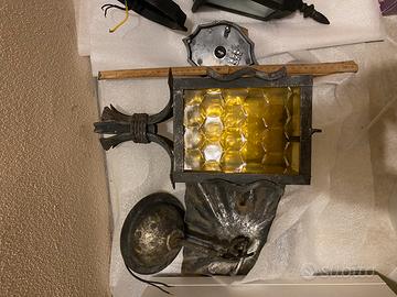 Lampione vintage ferro battuto