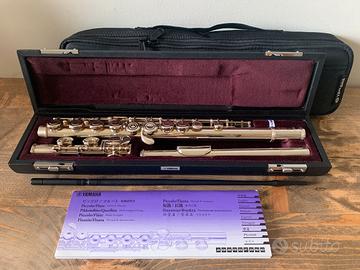 flauto traverso Yamaha YFL412 testa+corpo argento