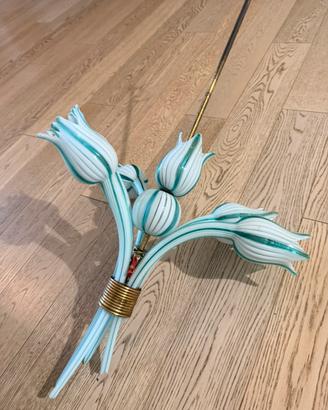 Lampadario in vetro soffiato