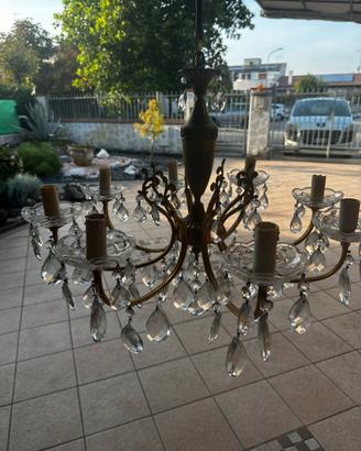 Lampadario in vetro a gocce