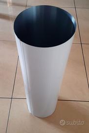 Tubo in alluminio bianco L. 48 cm D. 14 cm NUOVO