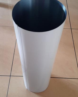 Tubo in alluminio bianco L. 48 cm D. 14 cm NUOVO