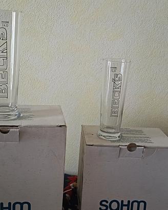 nuovi 12 bicchieri birra Becks