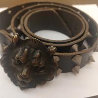 cintura in cuoio artigianale unisex con borchie 