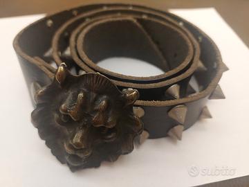 cintura in cuoio artigianale unisex con borchie 