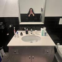 mobile bagno con con lavabo - finitura argentata