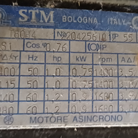 MOTORIDUTTORE 0.75KW 1400rpm 230/400V