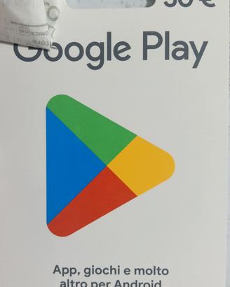 carta Google play 50€ codice grattato ma mai usato