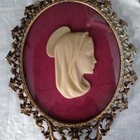 Antica teca in ottone cornice madonna bellini Otti