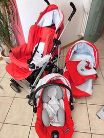 Trio Chicco passeggino, navicella e seggiolino +