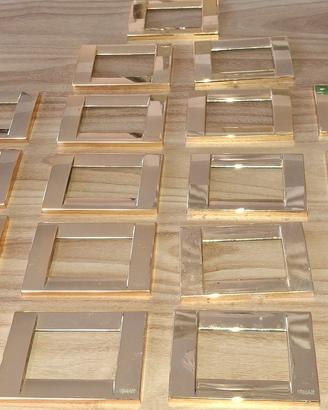 19 placche coprinterruttore VIMAR oro/ottone