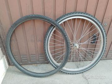 Ruota completa anteriore + copertone Mtb
