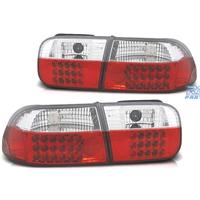FANALI HONDA CIVIC 91-95 LED ROSSO CROMATO
