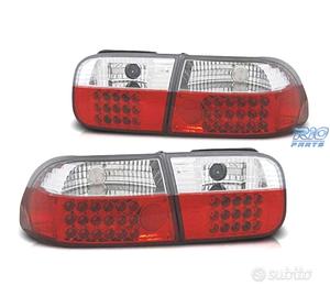 FANALI HONDA CIVIC 91-95 LED ROSSO CROMATO