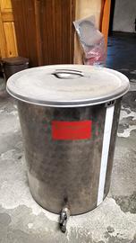 contenitore inox per vino con galleggiante olio