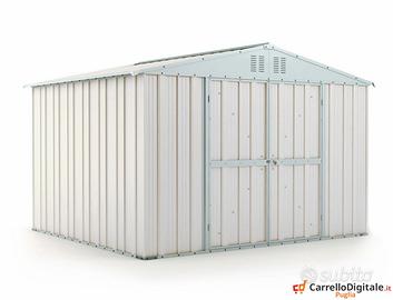 Box capanno giardino Acciaio 327x269 bianco