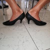 Scarpe nere da ballo in pelle taglia 37,5