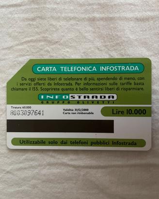 Scheda Telefonica Infostrada – Gruppo Olivetti