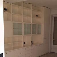 libreria laccata color panna