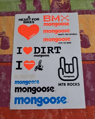 Set adesivi sticker Bmx mongoose vintage