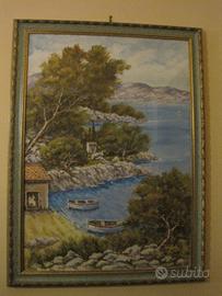 Quadro rappresentante paesaggio marino