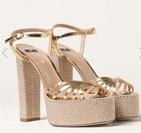 sandali oro Elisabetta Franchi n40