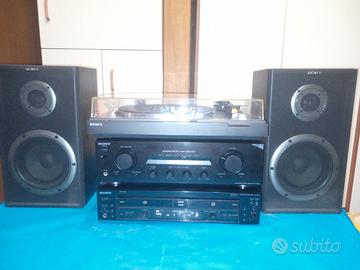 SONY stereo amplificatore-cd-giradischi e casse
