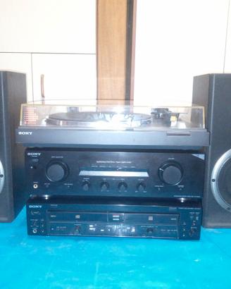 SONY stereo amplificatore-cd-giradischi e casse