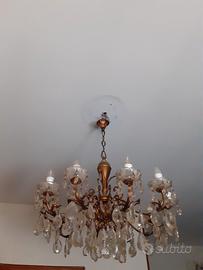 Lampadario a gocce vintage