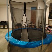 Trampolino elastico con rete di protezione  240 cm