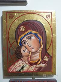 Icona dipinta a mano su tavola Madonna di Vladimir