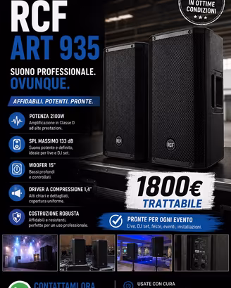 RCF ART 935-a COPPIA DIFFUSORI 2100w