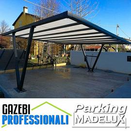 Carport per auto 2 posti parcheggio aziendale