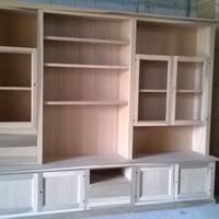 libreria parete in legno