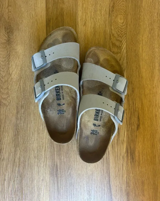 Birkenstock in birkoflor (ecopelle) grigio n. 36