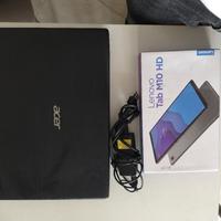 computer Acer e tablet lenovo